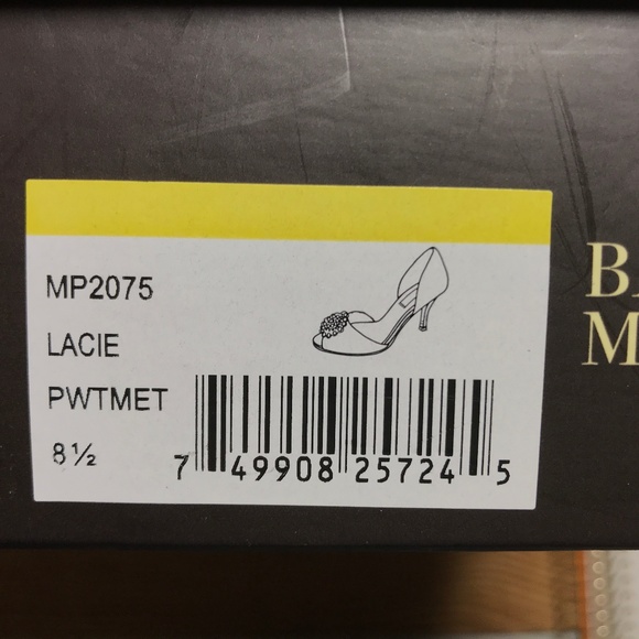 Badgley Mischka Pewter Lacie d'Orsay Leather Heels - Picture 10 of 11